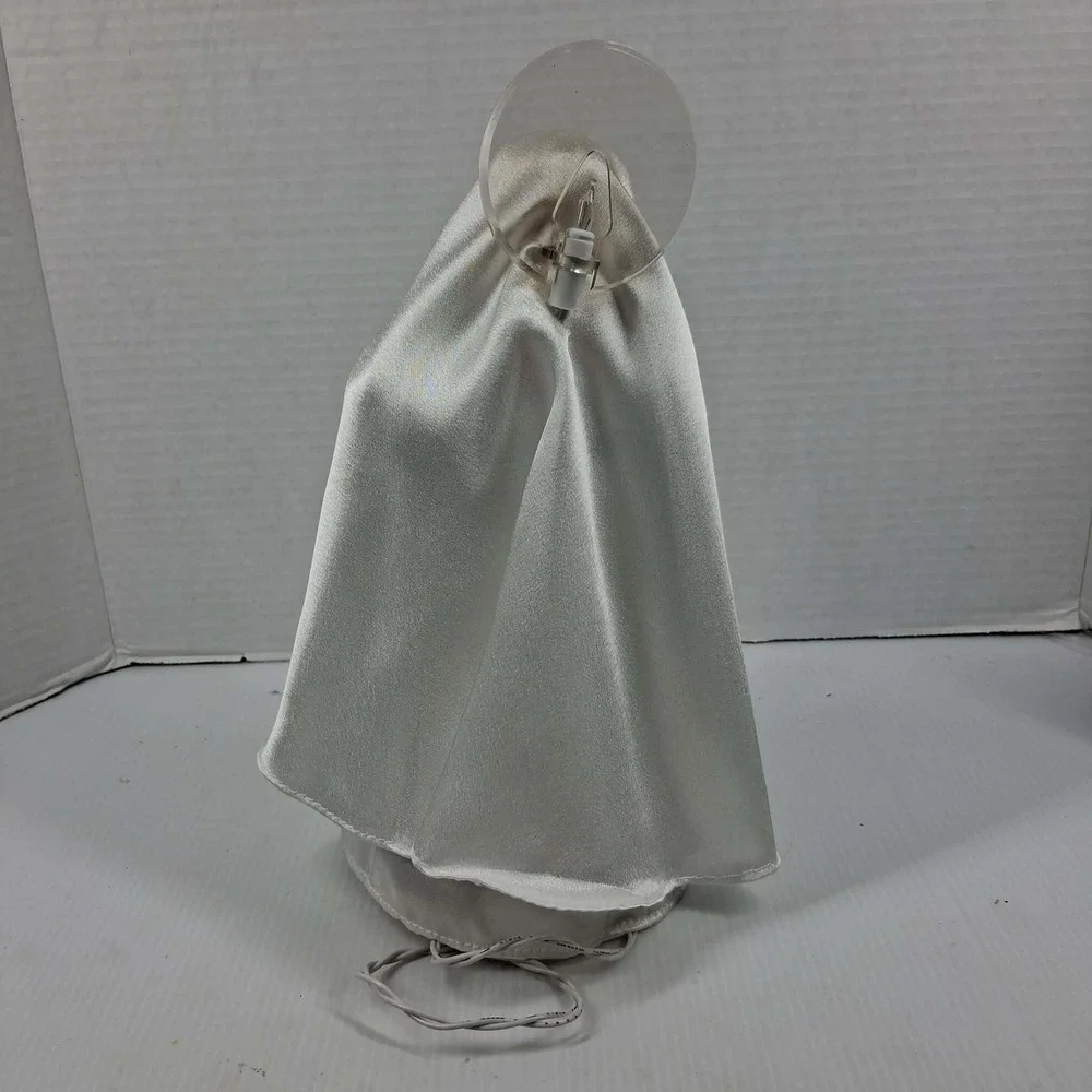 Vintage Porcelain Lighted Virgin Mary Baby Jesus Christmas Tree Topper 11.5in